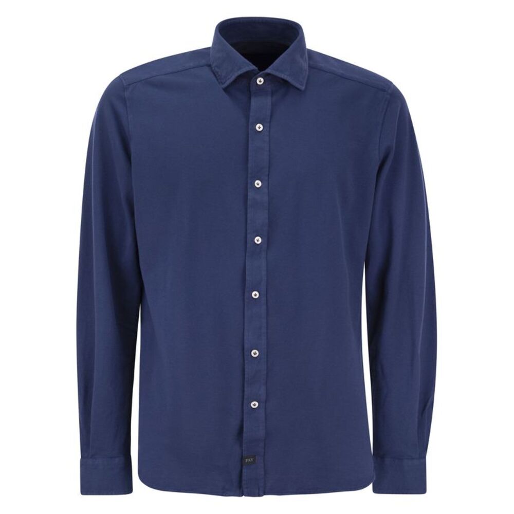 Fay Men Cotton French Collar Shirt